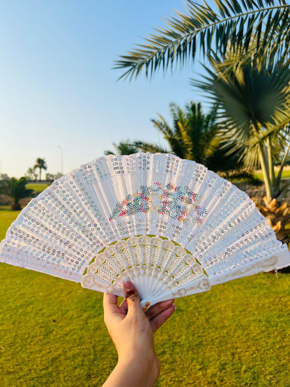 Sequin Chinese Hand Fan