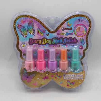 Butterfly Scented Peel Off Nail Polish Set For Girls