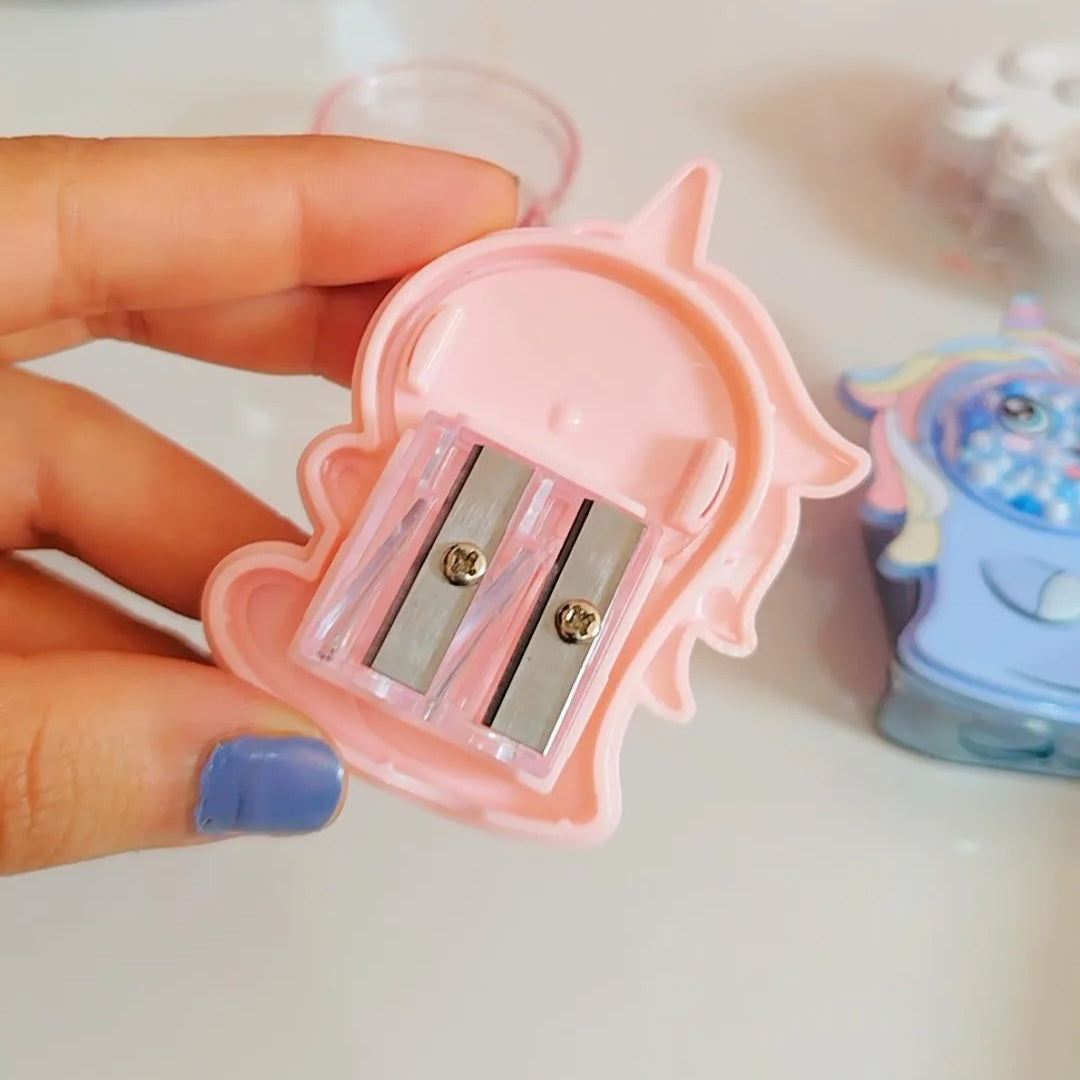 Unicorn Confetti Filled Double Hole Pencil Sharpener