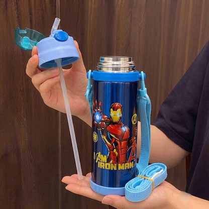 Iron Man Steel Water Bottle for Kids