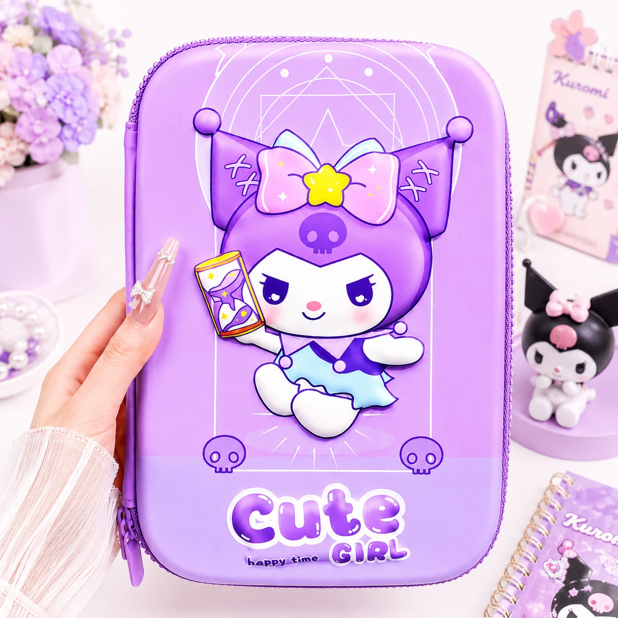 Kuromi Big Size Hard Case 3D Stationery Organizer | Pencil Pouch