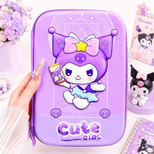 Kuromi Big Size Hard Case 3D Stationery Organizer | Pencil Pouch