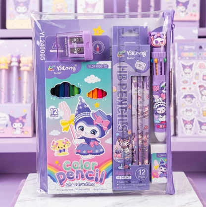 Kuromi Inspired Stationery Set