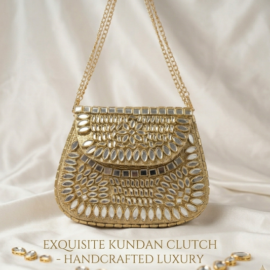 Luxury Original Kundan Clutch Bag