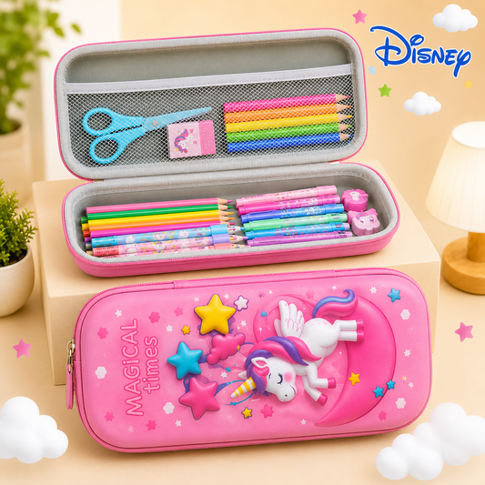 Magical Unicorn Hard Case 3D Stationery Organizer Pencil Pouch