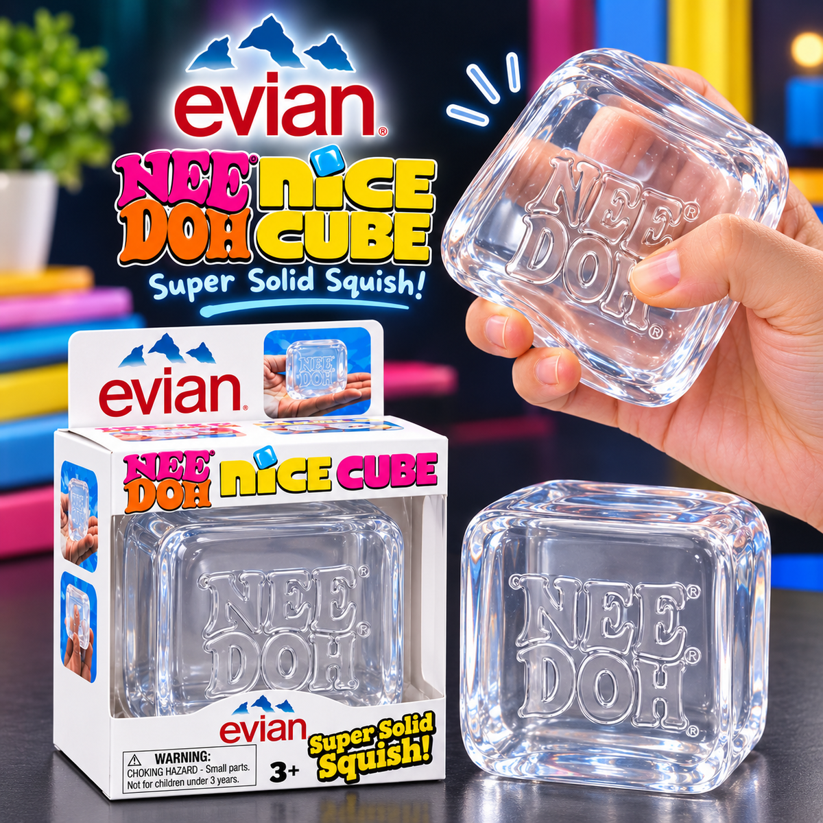 Needoh Evian Nice Cube Squishy