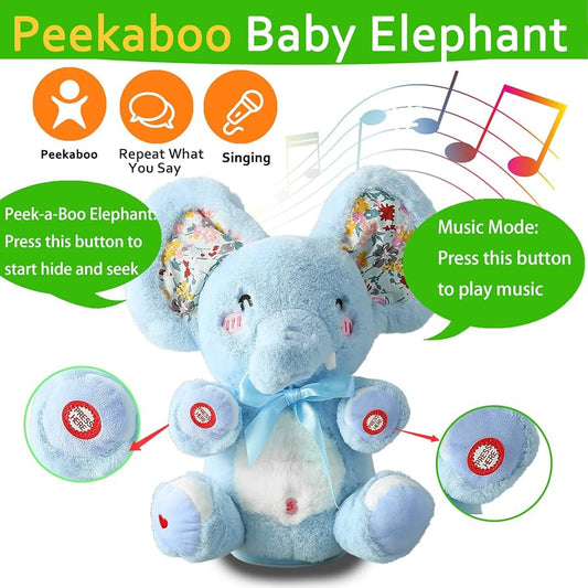 Peek-A-Boo Talking & Singing Elephant Toy With Moving Ears
