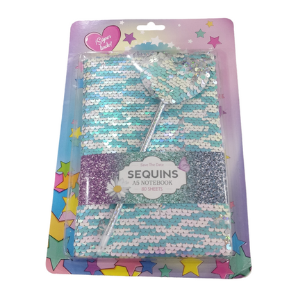 Sequins Reversible Diary|Notebook Set With Pen
