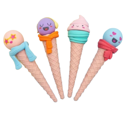 Kawaii Winter Ice cream Cone Eraser