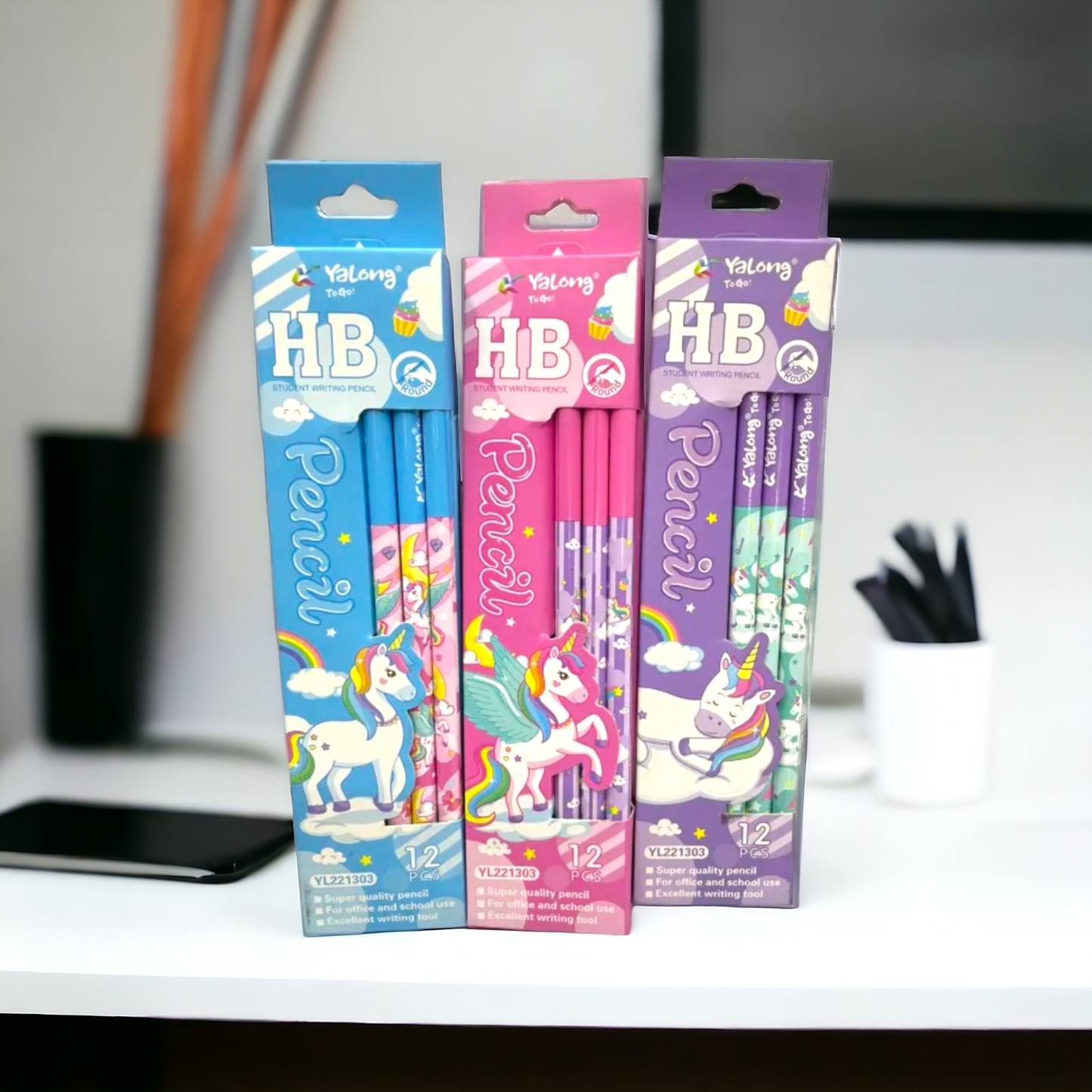 Yalong Unicorn HB Pencils Set