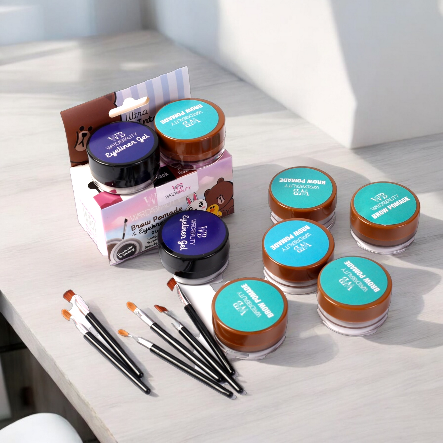 Warda Beauty Dip Eyeliner And Eyebrow Pomade Set