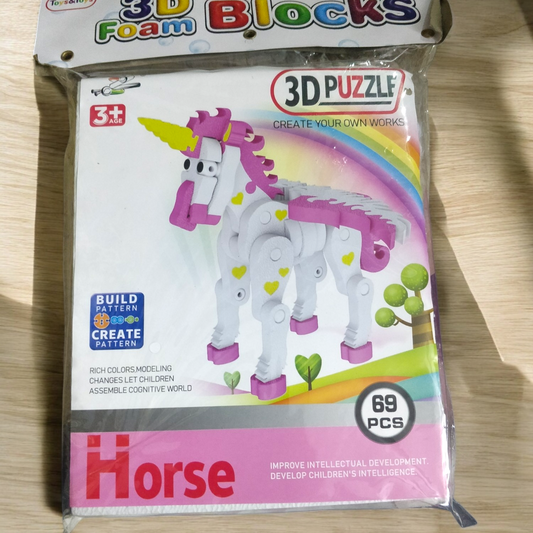 3D Eva Foam Unicorn Puzzle Blocks