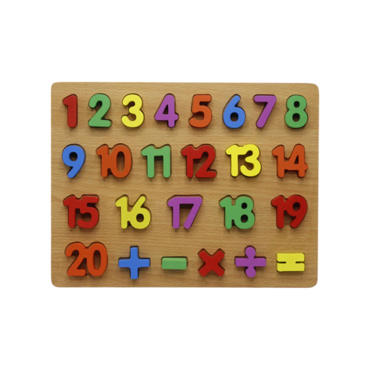 Wooden Numbers Puzzle Board