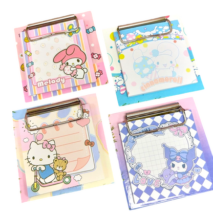 Sanrio Mini Note Pad With Clip Board