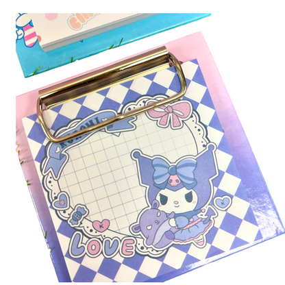 Sanrio Mini Note Pad With Clip Board