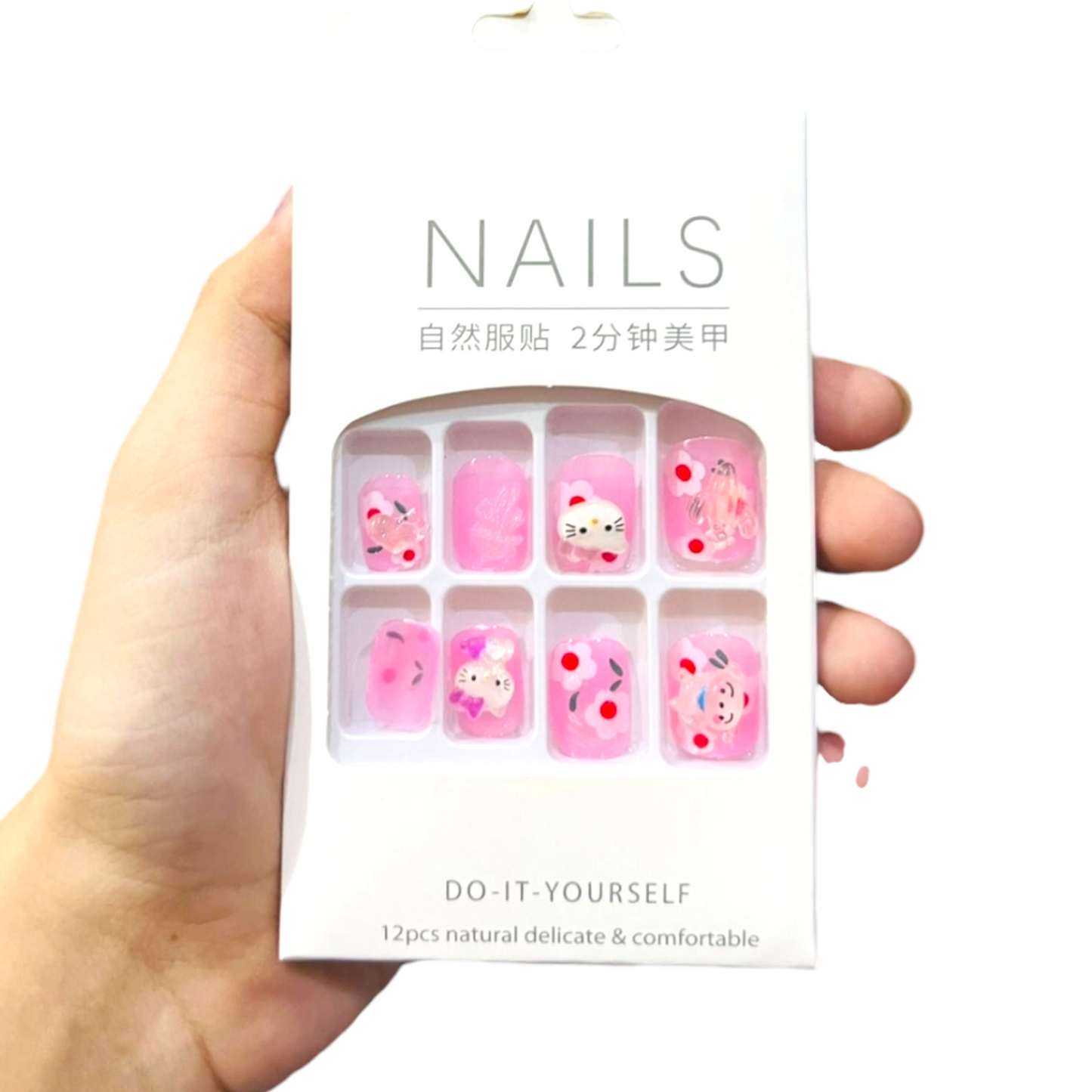 Sanrio Kids Fake Nails With sticker Sheets