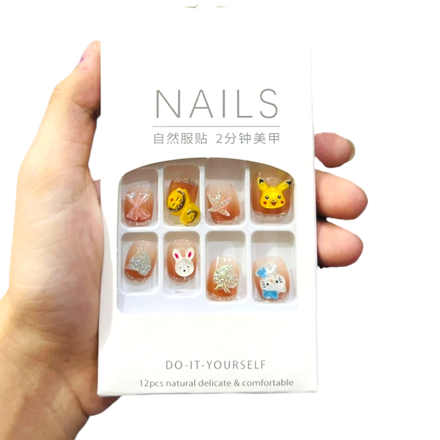 Sanrio Kids Fake Nails With sticker Sheets