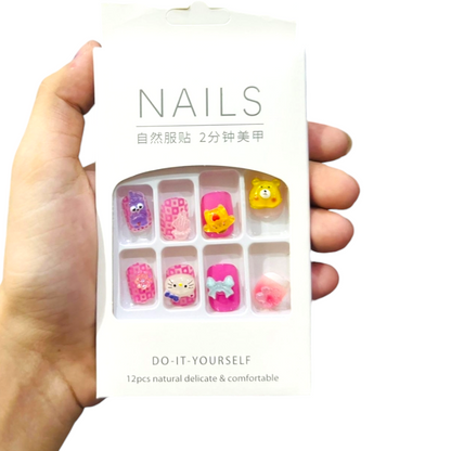 Sanrio Kids Fake Nails With sticker Sheets