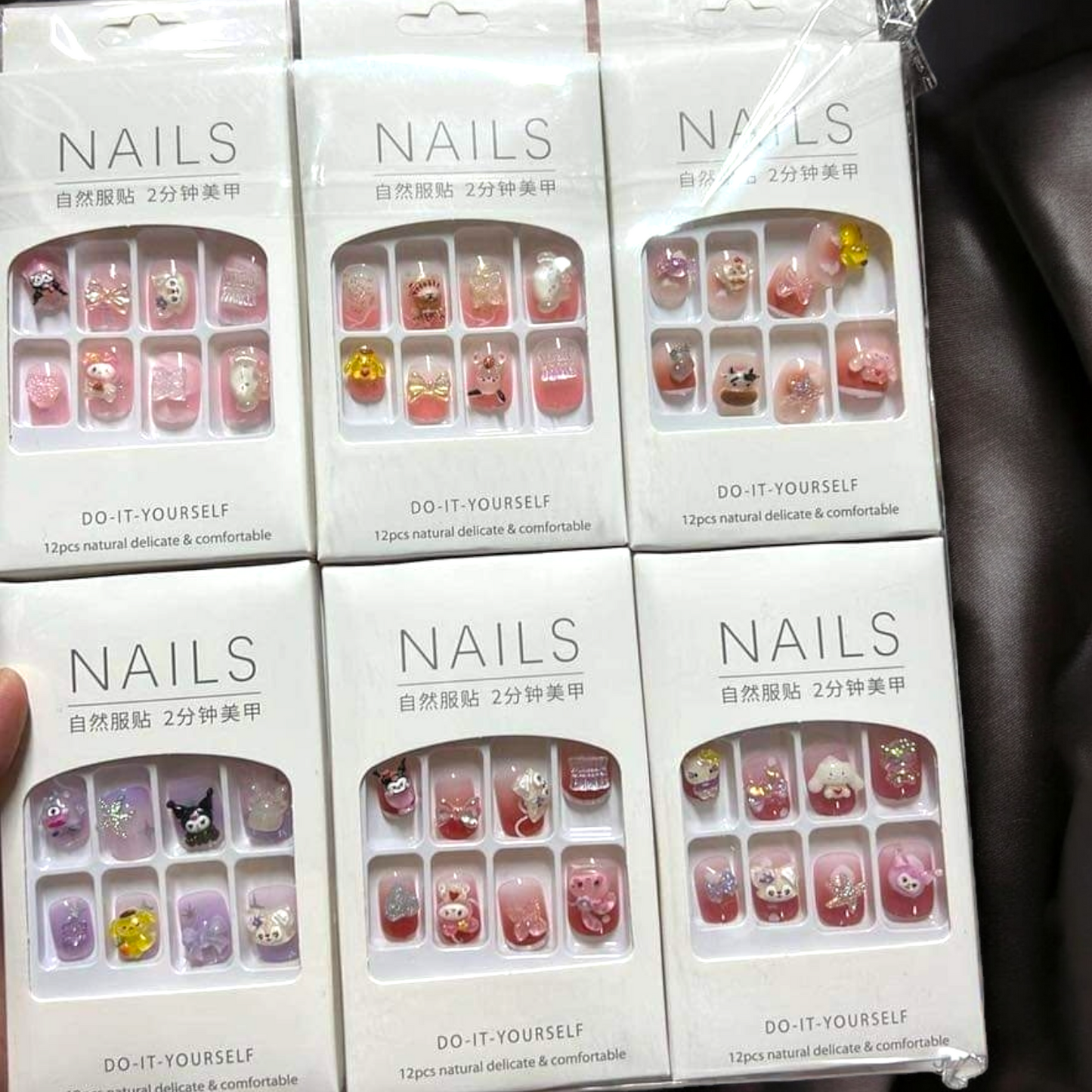 Sanrio Kids Fake Nails With sticker Sheets