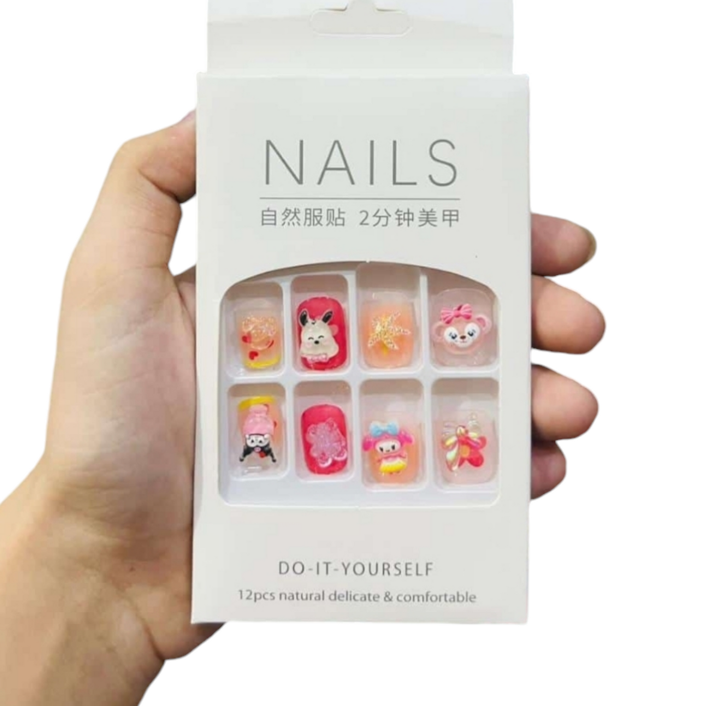 Sanrio Kids Fake Nails With sticker Sheets