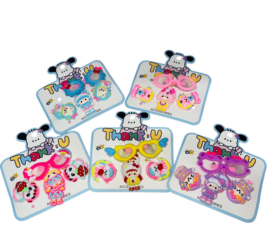 Kawaii Glasses Hair Clip Set
