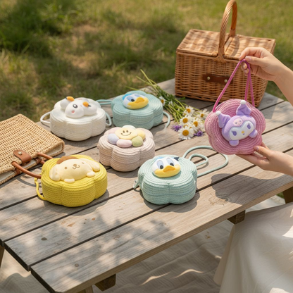 Jute Stuffed Sanrio Cross Body Bag