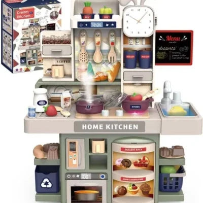 42 cm 2 in 1 Dream Home Kitchen Set With Real Water Flow Sink and Accessories