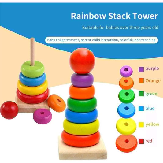 Rainbow Tower Stacking Toy  Small Size
