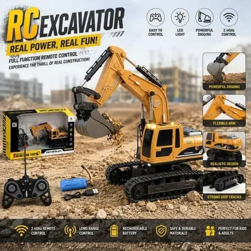 3 in 1 Engineering Remote Control RC Construction Truck With Realistic Steam