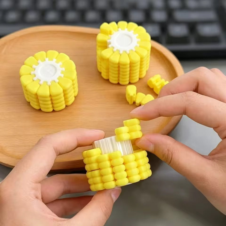 3D DIY Jigsaw corn puzzle and fidget Toy keychain