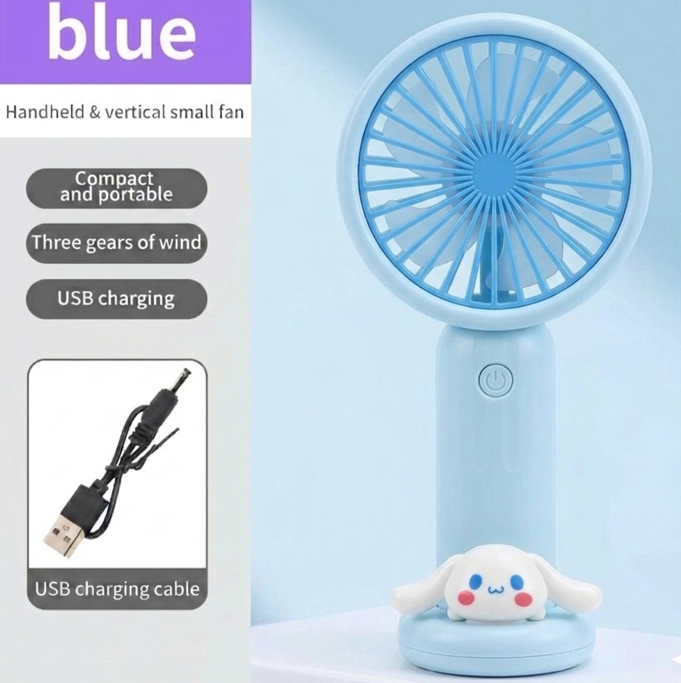 Sanrio Kuromi Cinnamoroll Chargeable Fan With Light