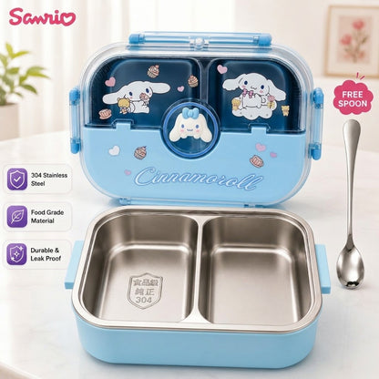 Sanrio Stainless Steel Bento Lunch Box With Free Spoon