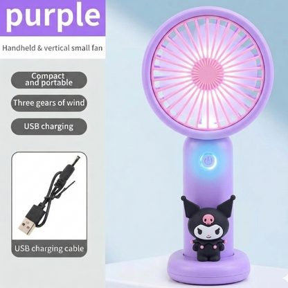 Sanrio Kuromi Cinnamoroll Chargeable Fan With Light