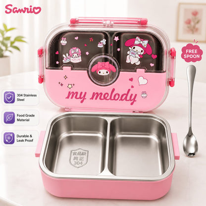 Sanrio Stainless Steel Bento Lunch Box With Free Spoon