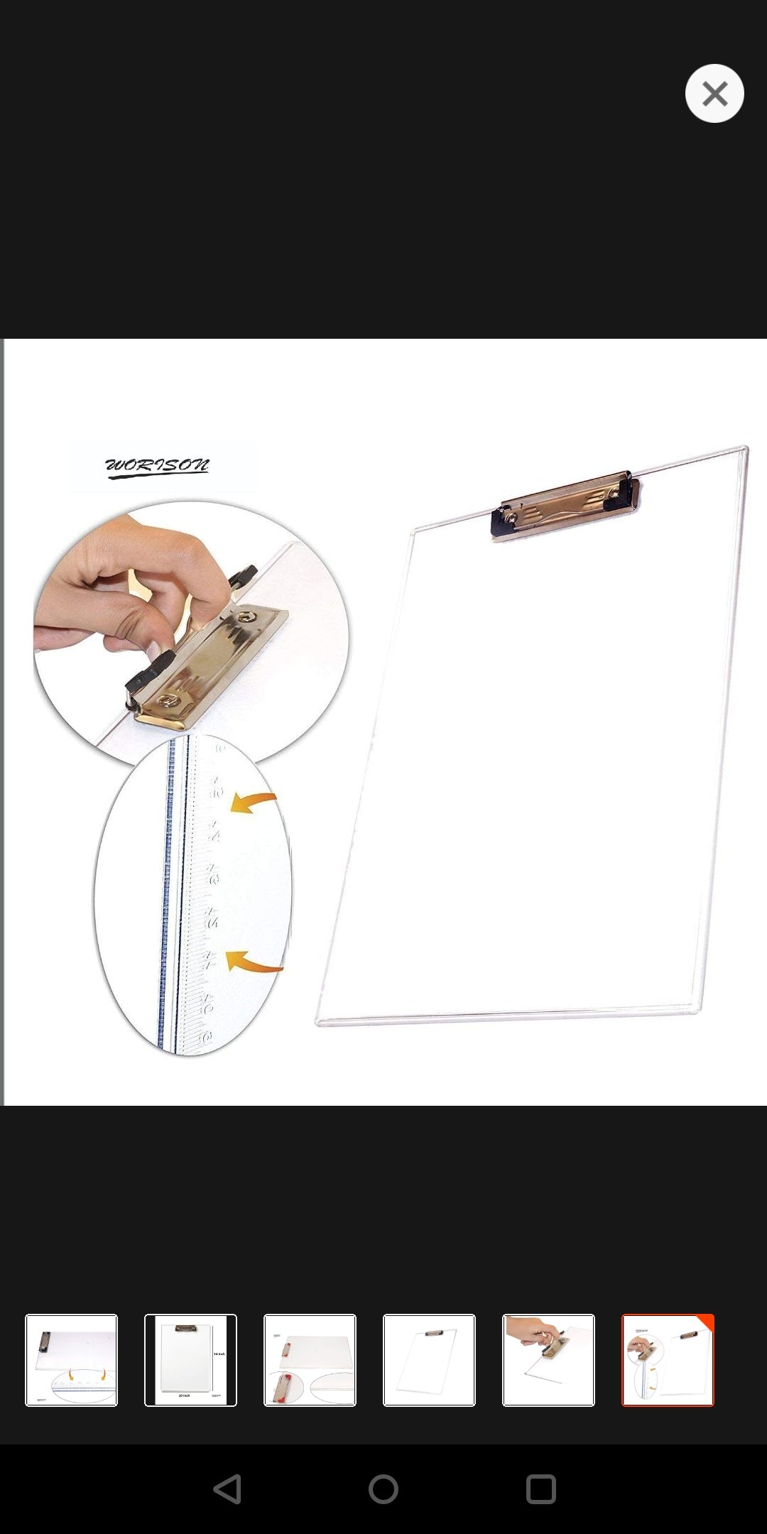 Transparent Clip Board With Scale