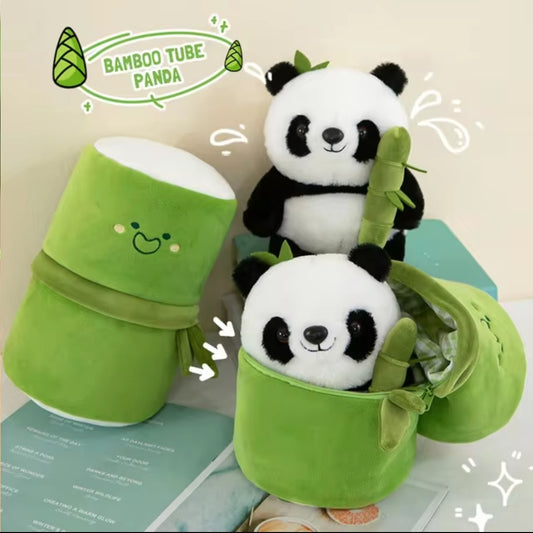 Bamboo Tube Panda Stuff Toy