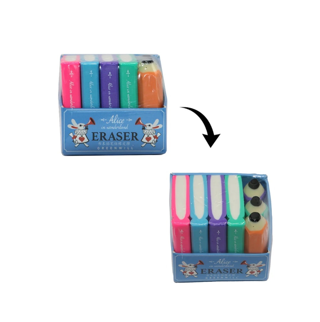 Book Pencil Erasers Gift Set