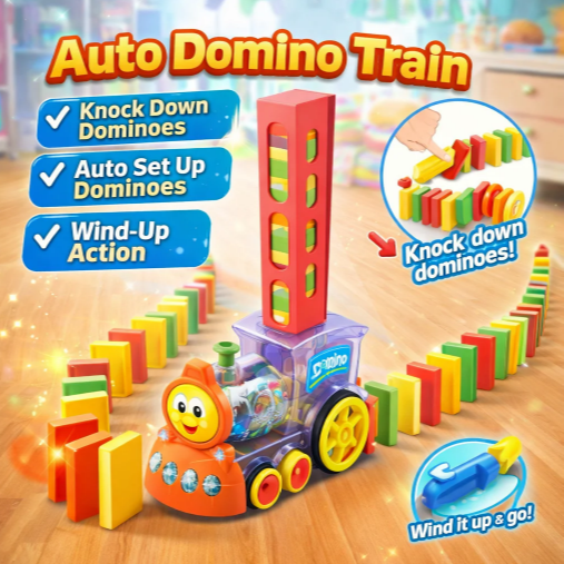 Domino Train Mechanical Automatic Arrange 60 Pcs