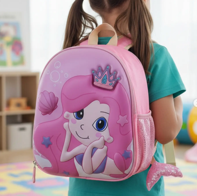 3D Mermaid Hard Case Backpack Bag