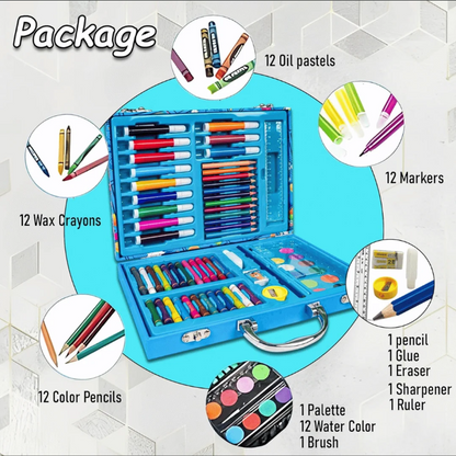 Spaceship Wooden Coloring Kit Art Box