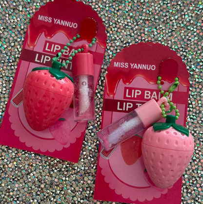 Strawberry 2 in 1 Lip balm and Lip Gloss Pack
