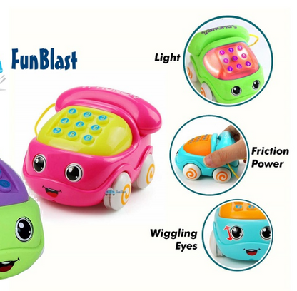 Musical Car Telephone With Pull Back