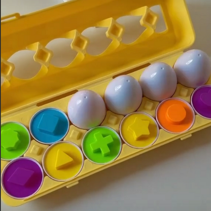 12 Eggs Color And Shape Matching | Educational Toy For Kids