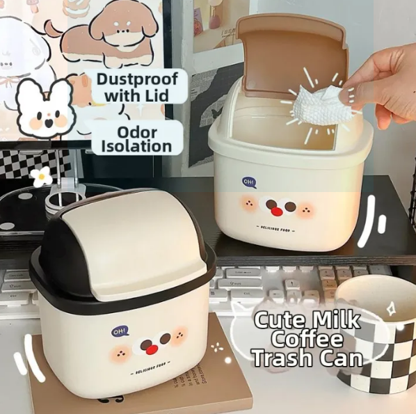 Kawaii Desk Dustbin Trash Can