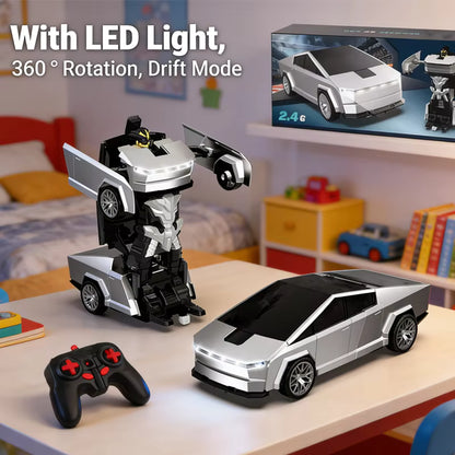 2-in-1 cyber truck remote control (RC) transforming Robot car