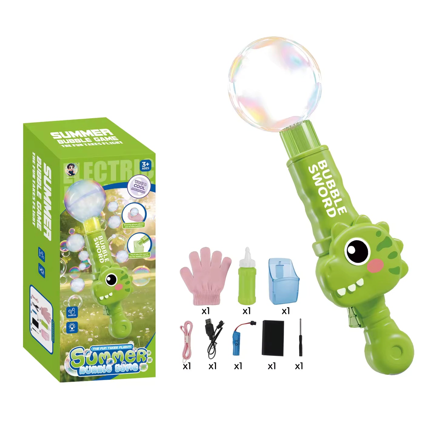 Electric Dinosaur Colorful Smoke Bubble Stick