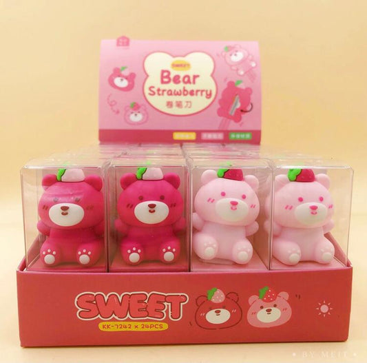 Strawberry Bear Pencil Sharpener