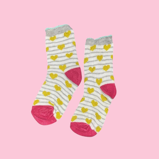 Hearts Moonlight Glitter Socks