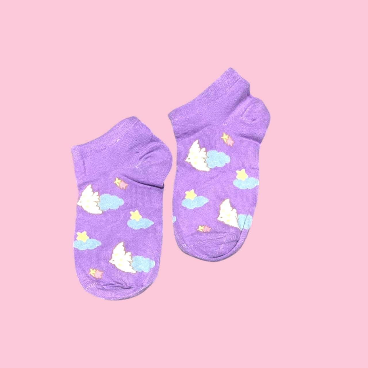 Purple Clouds Ankle Socks