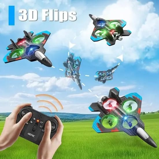 Remote Control Fighter Jet Airplane in ABS Plastic With 360 degree Flip